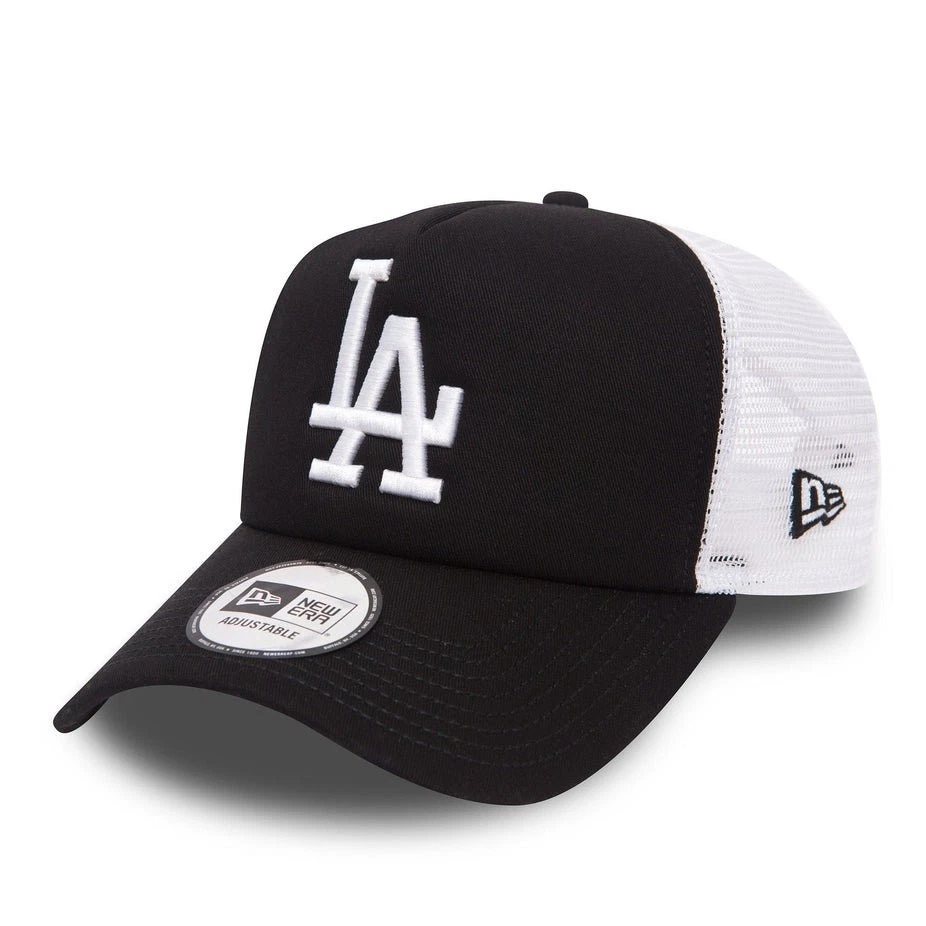 New Era Adult LA Dodgers 9Forty A-Frame Trucker Cap / Black White / RRP £27