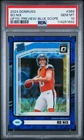 2024 Donruss Optic Preview Bo Nix Blue Scope Prizm #369 Rated Rookie PSA 10 Gem