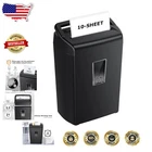 Secure 10-Sheet Cross Cut Shredder, 5.5 Gallon Home Office, Credit Card Safe