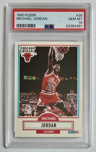 Michael Jordan 1990-91 Fleer PSA 10 Gem Mint Chicago Bulls NBA Card #26