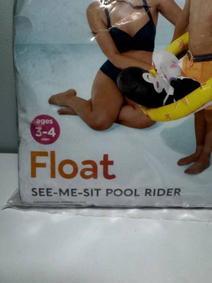 Intex Inflatable See Me Sit Pool Ride Penguin Float Age 3-4 Weight to 50 Lb - Image 2 of 4