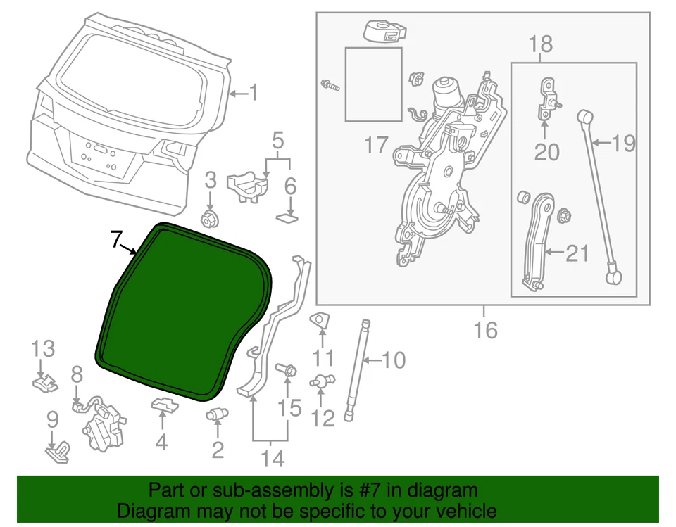 Acura MDX genuino 2007-2013 - puerta trasera resistente a la intemperie 74440-STX-A00 Foto 2 de 2