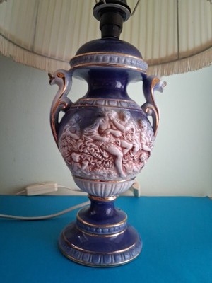 Tischlampe- Porzellan/ Capodimonte- Stil,   Vintage