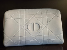 Christian Dior Beauty Makeup Cosmetics White Zippered Clutch New 7 x 4.5"