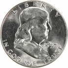 1957 Franklin Silver Half Dollar Choice BU+ Uncertified #834