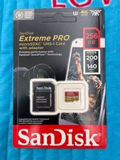Sandisk Extreme Micro SD Memory Card 256GB with adapter
