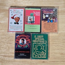 Vtg Christmas Cassette Tape Lot of 5 Elvis Sinatra Bing Crosby Chipmunks Holiday