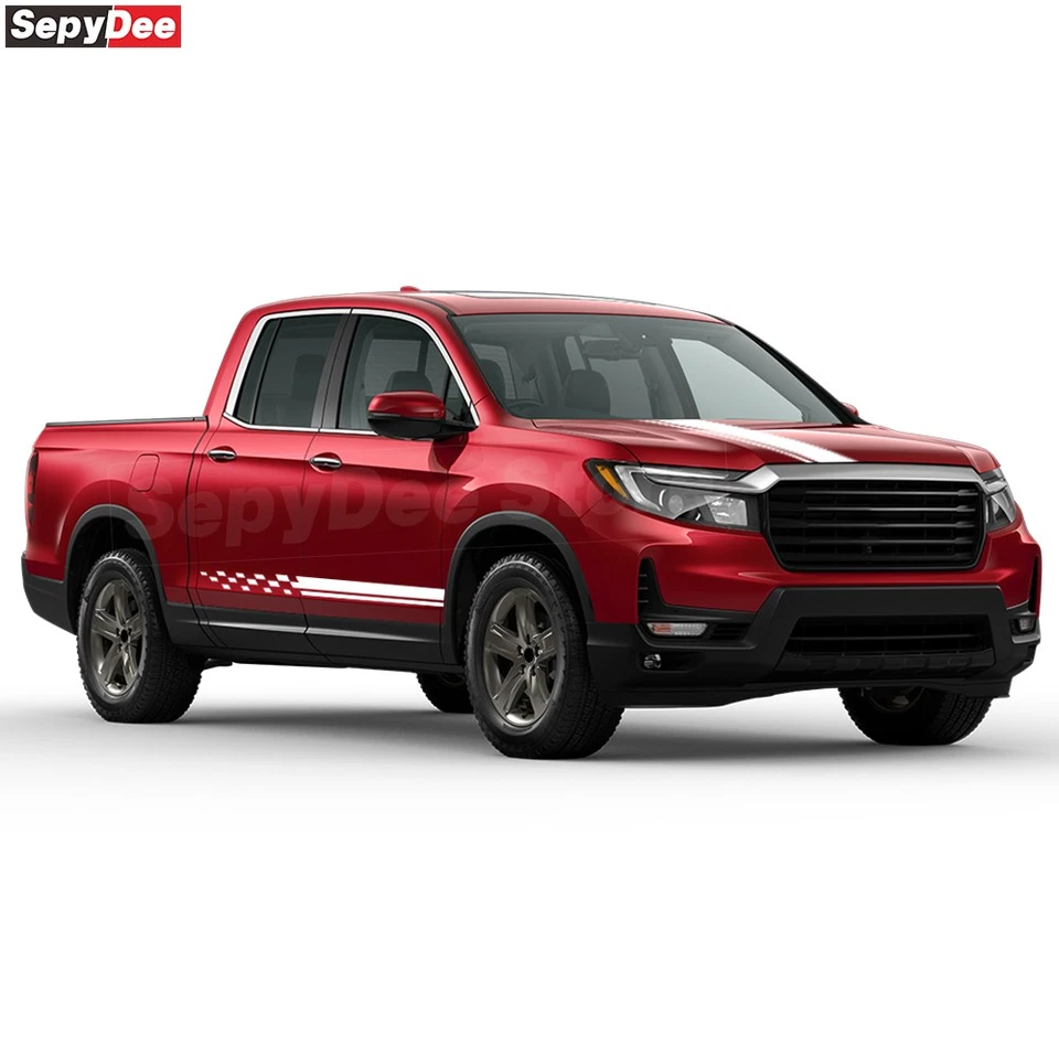 Pickup Truck Car Hood Bonnet Decal Body Stripes Kit Stickers for Honda Ridgeline - Image 4 of 4