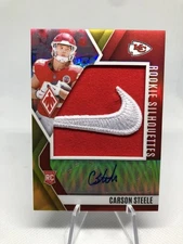 2024 Panini Phoenix Carson Steele Rookie Patch Auto Gold /10 Nike Patch Swoosh