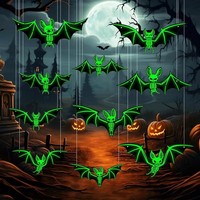 Halloween Fledermaus Deko 10× Wasserdichtes FledermäUse Deko HäNgende Fledermaus