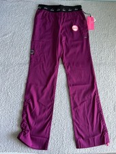 Koi Lite Scrub Pants Women s Small Tall ST Raspberry Spirit Slim Stretch Nursing