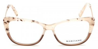 Marciano By Guess GM0352 053 Beige Plastic Cat Eye Eyeglasses Frame 54-15-140