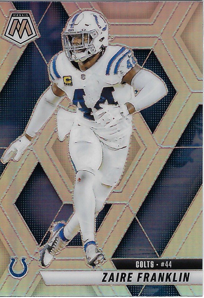 2025 Panini Mosaic - Zaire Franklin #41 Silver Indianapolis Colts