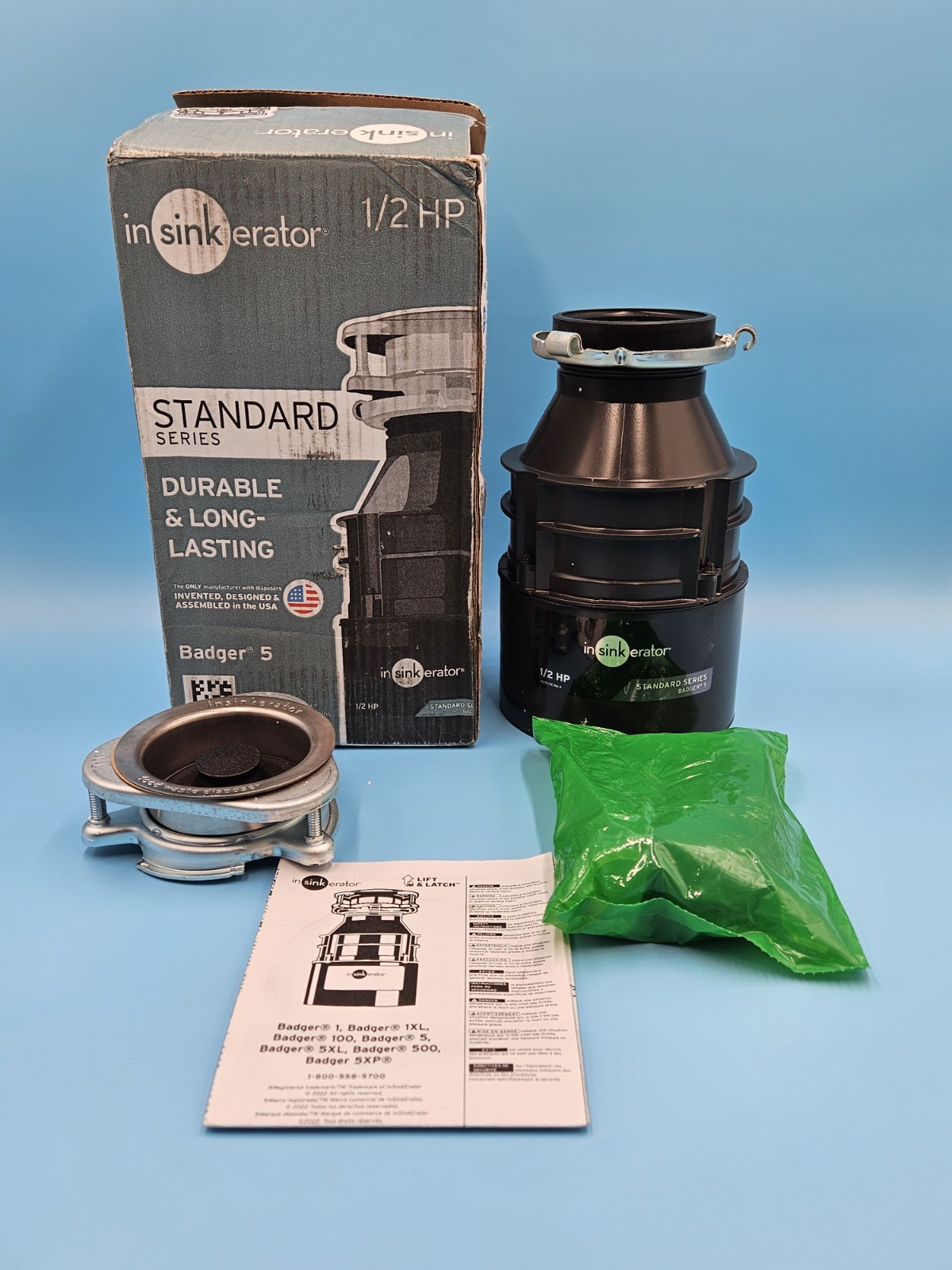 InSinkErator Badger 5 1/2HP Garbage Disposal - Open Box 