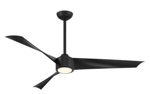 Minka Aire Pike 56" Ceiling Fan - Coal Black 3-Blade Remote Control - Picture 1 of 3