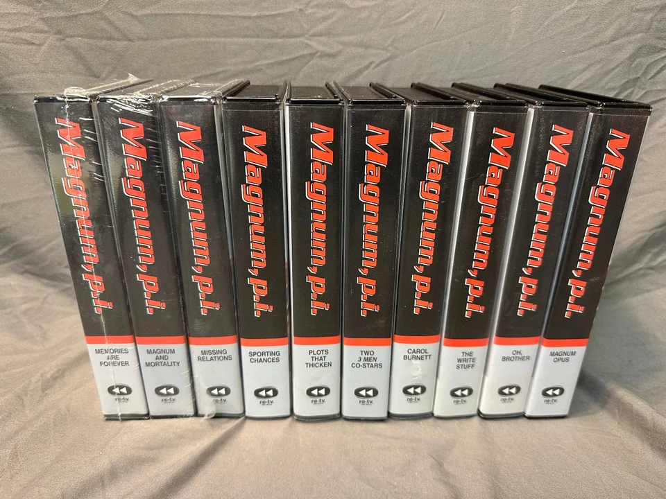 Magnum PI Complete Set 10 Collectors Edition VHS Tapes 1997 RE-TV Tom Selleck - Image 2 of 4