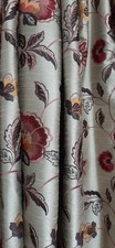 Beautiful Large remnant floral embroidered silk like background in mocha colour