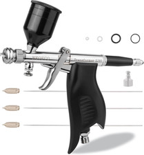 Transformer SJ85 Dual-Action Airbrush Kit, Patented 1-Sec Quick-Shift Fan roun