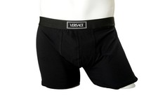 Versace Men's Black Logo Print Trunk Underwear Versace Sz 4 US S IT 48
