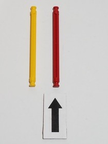 100 K'NEX Rare Red Rods 3.44" (Yellow Size) Standard Parts KNEX