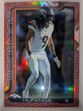 2025 Topps Chrome Football #94 Talanoa Hufanga Pigskin Border Refractor