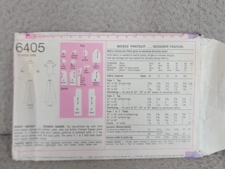 Womens Suits Sewing Patterns Lot Size 12 Vintage 70s Uncut Skirt Jacket Pants - Image 4 of 4