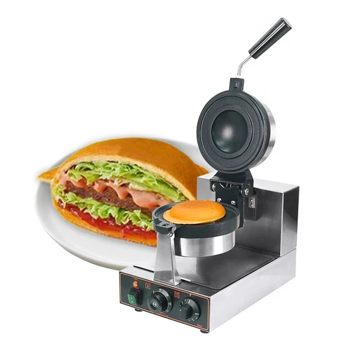 Burger Waffle Maker Machine Commercial Electric Hamburger Panini Press Making US - Picture 15 of 25