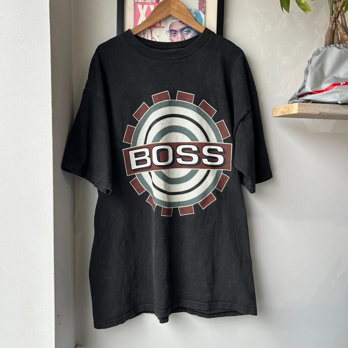 VINTAGE 90s | BOSS Faded Black T-Shirt sz XL | eBay