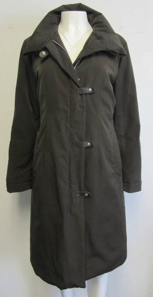 Casaco midi ALLEGRI Goose Down verde exército zíper - frente linha A tamanho 44/10 - Imagem 2 de 4