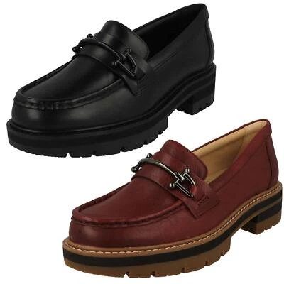 Ballerines En Cuir Chunky Pour Femmes Clarks 'Orianna Bit' - D Fitting - Photo 1/3