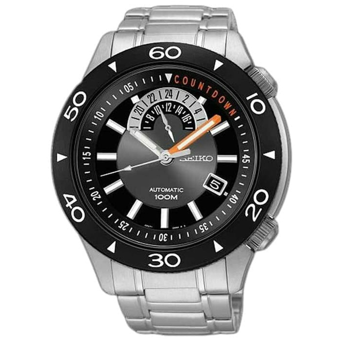 SEIKO AUTOMATIC SSA183K1 Black Dial Date Steel 100M Watch 4R37