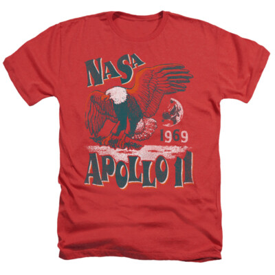 NASA Heather T-Shirt Apollo 11 Eagle Red Tee