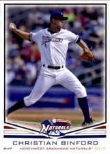 2017 Northwest Arkansas Naturals Grandstand #4 Christian Binford Hagerstown MD