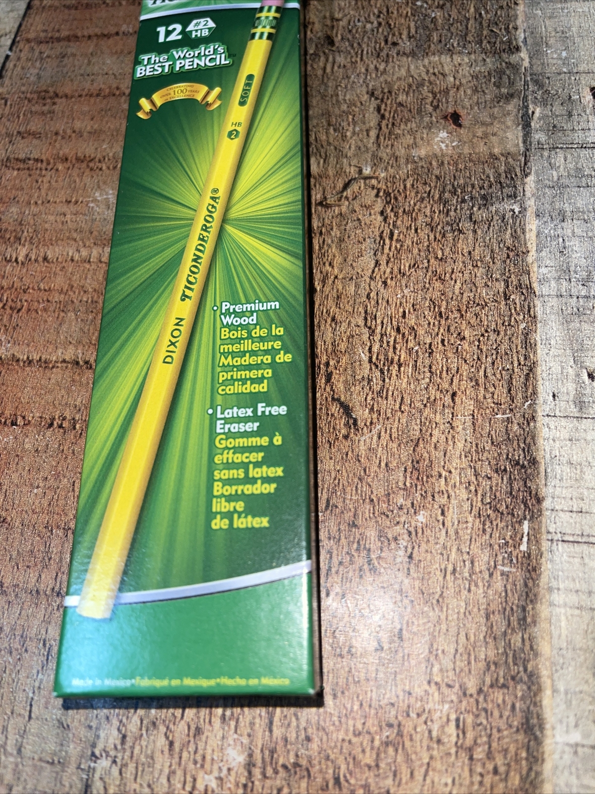 Dixon Ticonderoga Woodcase 13881, #1 B Pencil 12 Count, Yellow, Free US Ship