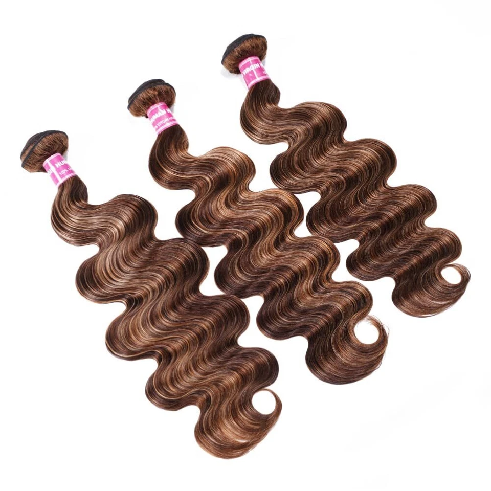 UNice Malaysian Ombre Highlight Blonde Body Wave Bundles Human Hair Extension US - Image 2 of 4