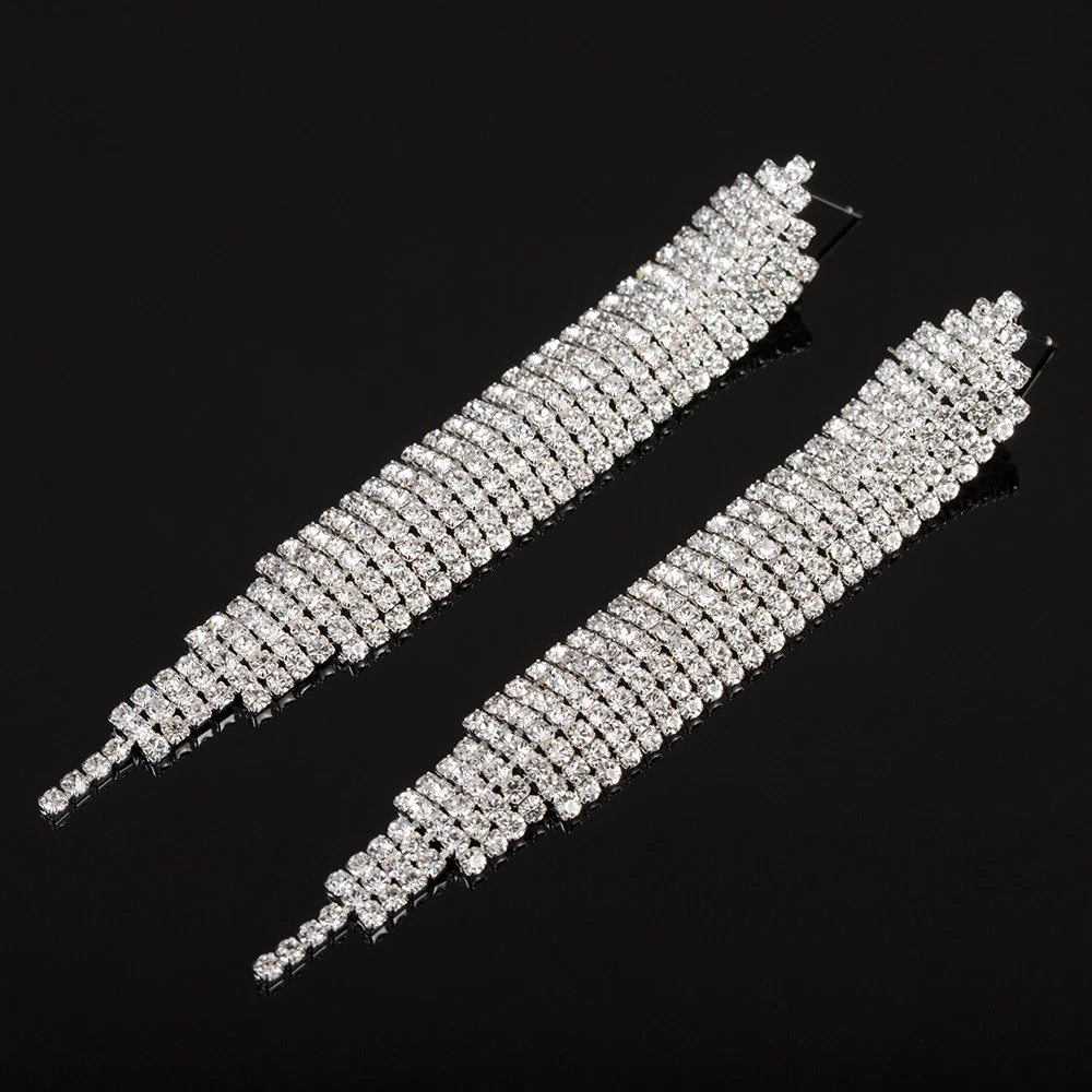 Silver dangle earrings prom deals