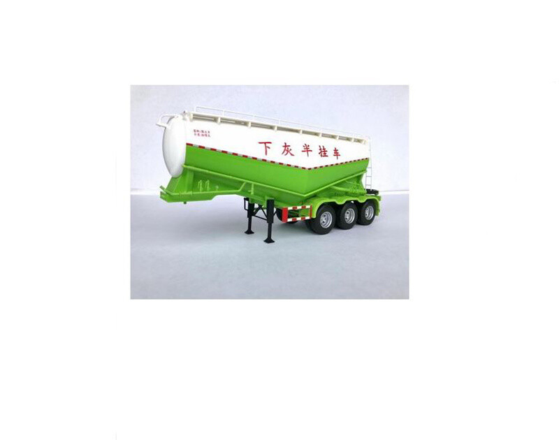 FLOZ 35 CBM Green Cement Semi-Trailer Tank 1/24 Diecast Pre-Built Model Truck-image