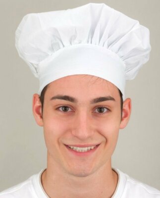 CLASSIC WHITE CHEF HAT COOK KITCHEN BAKER PUFFY FUNNY PARTY COSTUME CAP 