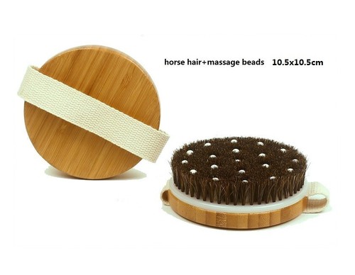 Engrave logo-Horse hair brush bamboo handle bath brush body brush dry brush gift - Picture 4 of 13