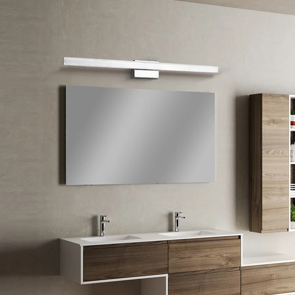 Luminária de vaidade LED moderna 48 polegadas para iluminação de banheiro regulável 46w-C branco frio - Imagem 2 de 4