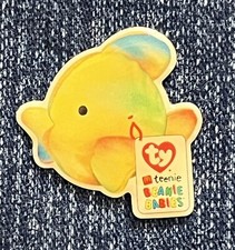 Coral The Fish  ~ McDonald's Ty Teenie Beanie Babies Crew Pin ~ 2000 Vintage