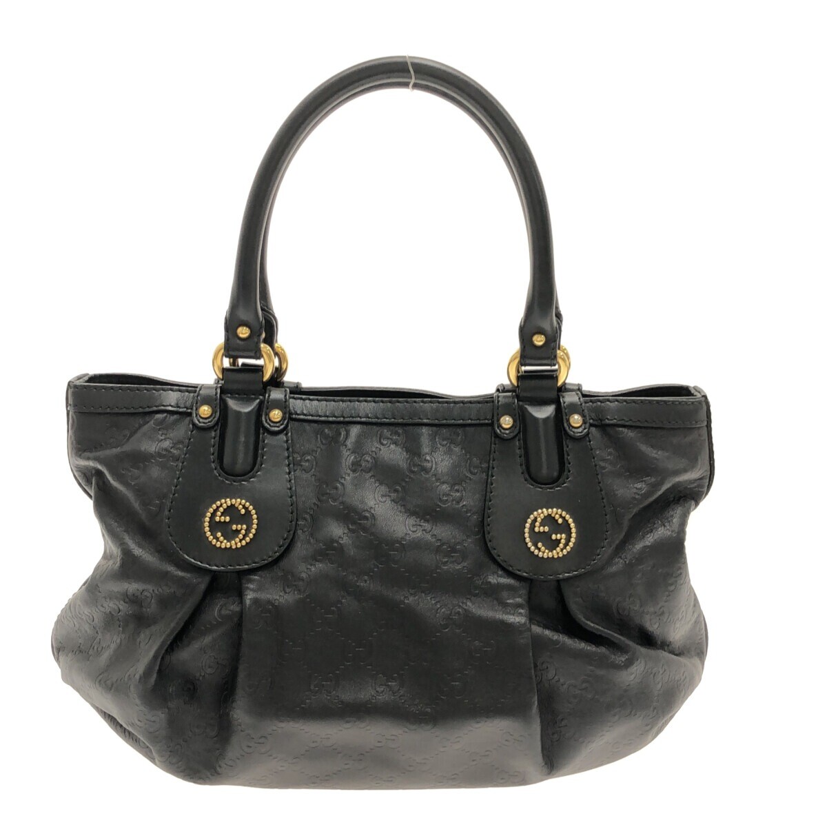 Auth GUCCI Scarlett/Guccissima 269953 Black Leather Tote Bag | eBay