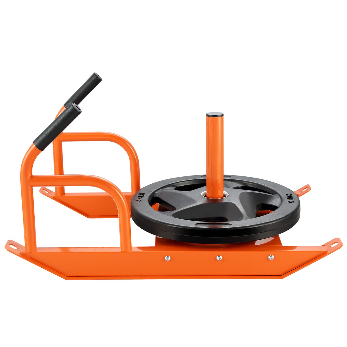 Slitta con Pesi, per Dischi 25 e 51 mm Slitte per Allenamento Fitness per Migliorare Velocità negli Esercizi Atletici, Attrezzatura per Allenamento con Maniglia Regolabile in Altezza, Arancione | IT