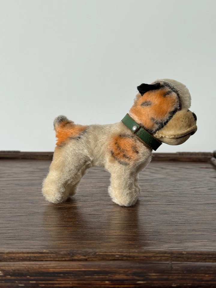 Vintage Steiff Bulldog Geman Stuffed Animal Toy Dog Mohair - Image 2 of 4