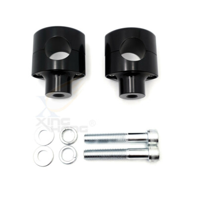 1 1/4 Hefty Springer Handlebar Riser Kits 2'' Rise Black For Harley Softail