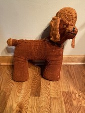 Vintage Steiff style Stuffed Orange Poodle Unbranded