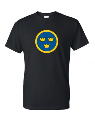 Swedish Air Force Roundel T-Shirt Tee Shirt Aircraft Black White Sweden SE