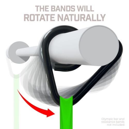 Resistance Band Bar Collar Hooks, Use with Any 2" Olympic Bar, USA MADE - Picture 3 of 9
