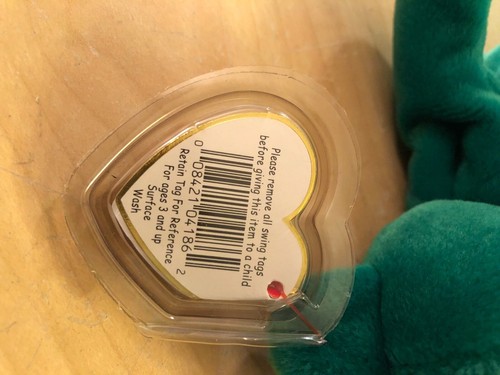 Erin Lucky Clover Bear Green March 17 1997 Emerald Retired Ty Beanie Baby - Picture 6 of 7
