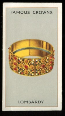 Tabakkarte, Godfrey Phillips, FAMOUS CROWNS, 1938, Lombardei, #14